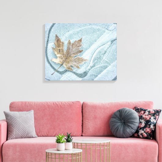 Ahornleder gefroren leinwanddruck (Insitu (Wohnzimmer))