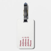 Ahornleder Gepäckanhänger (Rückseite vertikal)