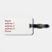 Ahornleder Gepäckanhänger (Rückseite horizontal)