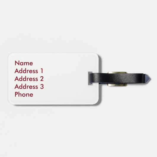 Ahornleder Gepäckanhänger (Rückseite horizontal)