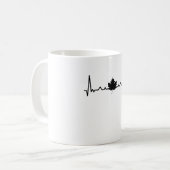 Ahornleder Herzschlag Kanada Kanadische Geschenke Kaffeetasse (Vorderseite Links)