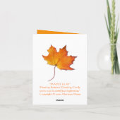 Ahornleder-Karte Karte (Rückseite)