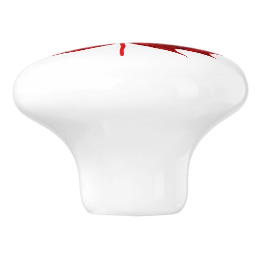 Ahornleder Keramikknauf (Seitenansicht)