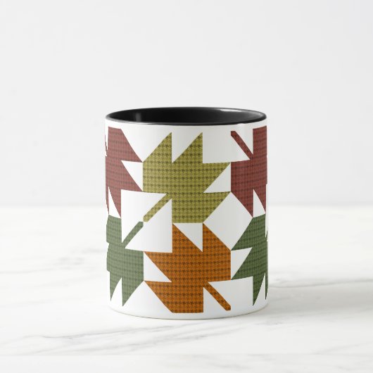 Ahornleder-Quiltmuster-Design 1 Tasse (Zentrum)