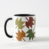 Ahornleder-Quiltmuster-Design 1 Tasse (Links)