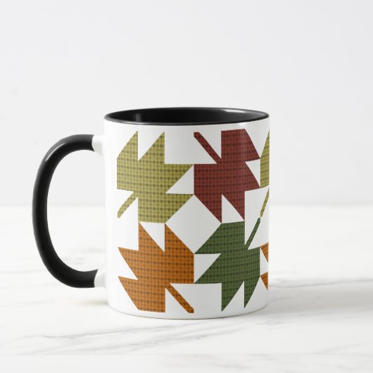 Ahornleder-Quiltmuster-Design 1 Tasse (Links)