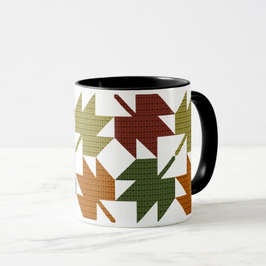 Ahornleder-Quiltmuster-Design 1 Tasse (VorderseiteRechts)