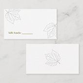 Ahornleder-Tischnummer-Karten abgeblasen Platzkarte (Vorne/Hinten)