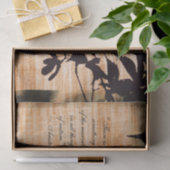 Ahornleder und Kaffee- und Cremeuntergrund Seidenpapier (Geschenk)