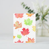 Ahornmuster Postkarte (Stehend Vorderseite)