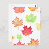 Ahornmuster Postkarte (Vorne/Hinten)