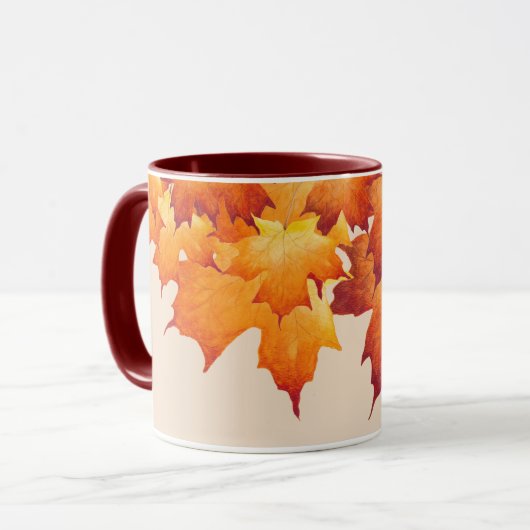 Ahornpaare auf einer Combo-Tasse (2) Tasse (Vorderseite Links)