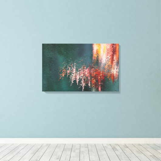 Ahornreflektionen abstrakt leinwanddruck (Insitu (Holzboden))