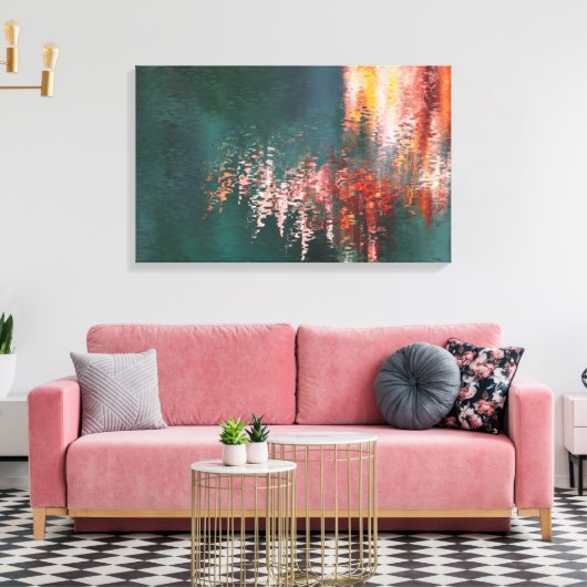 Ahornreflektionen abstrakt leinwanddruck (Insitu (Wohnzimmer))