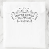 Ahornsirup Alt modische Scroll bearbeitbares Etike Ovaler Aufkleber (Tasche)