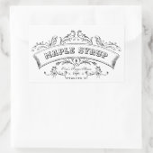 Ahornsirup Alt modische Scroll bearbeitbares Etike Rechteckiger Aufkleber (Tasche)