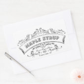 Ahornsirup Alt modische Scroll bearbeitbares Etike Rechteckiger Aufkleber (Umschlag)