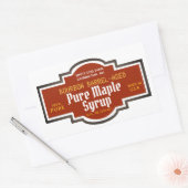 Ahornsirup Barrel Altes Label Rechteckiger Aufkleber (Umschlag)