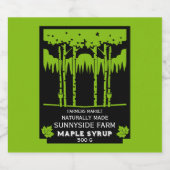 Ahornsirup-Bauer Markt Alkoholflaschenetikett (Einzelnes Label)