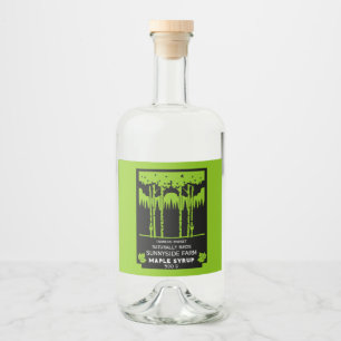 Ahornsirup-Bauer Markt Alkoholflaschenetikett