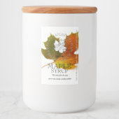 Ahornsirup-bearbeitbares Etikett (doppeltes Ahornl (Vorderseite)