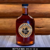 Ahornsirup Black Leaf Buffalo Kariert Kraft Runder Aufkleber