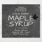 Ahornsirup Black Mason Jar Chalkboard Label Alkoholflaschenetikett (Einzelnes Label)