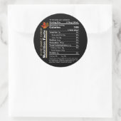 Ahornsirup Editable Nutrition Facts Label Runder Aufkleber (Tasche)