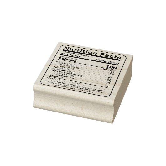 Ahornsirup Editable Nutrition Fakten Briefmarke Gummistempel (Stempel)