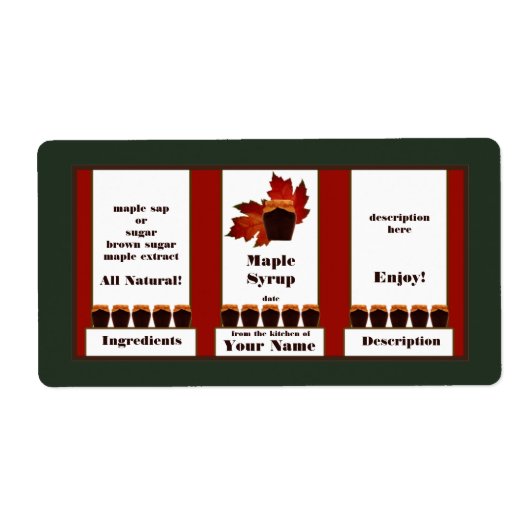 Ahornsirup Etikett 3 (Vorne)