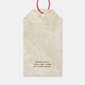 Ahornsirup-Etikett mit Blatt Geschenkanhänger (Rückseite)