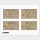 Ahornsirup-Etikett mit Blätter und Datum Rechteckiger Aufkleber (Blatt)