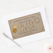 Ahornsirup-Etikett mit Blätter und Datum Rechteckiger Aufkleber (Umschlag)