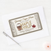 Ahornsirup-Etikett mit Nährwertangaben Elfenbein Rechteckiger Aufkleber (Umschlag)