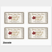 Ahornsirup-Etikett mit Nährwertangaben Elfenbein Rechteckiger Aufkleber (Blatt)