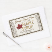 Ahornsirup-Etikett mit Nährwertangaben Elfenbein Rechteckiger Aufkleber (Umschlag)