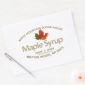 Ahornsirup farbenfrohe Ahornleder Grosse Oval Labe Ovaler Aufkleber (Umschlag)