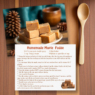 Ahornsirup-Fudge-Rezept Postkarte