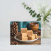 Ahornsirup-Fudge-Rezept Postkarte (Stehend Vorderseite)