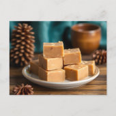 Ahornsirup-Fudge-Rezept Postkarte (Vorderseite)