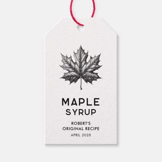 Ahornsirup Geschenkanhänger (Vorderseite)