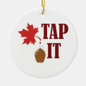 Ahornsirup gestochen keramik ornament (Vorne)