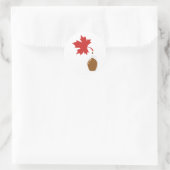 Ahornsirup Gestochen Runder Aufkleber (Tasche)