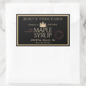 Ahornsirup Gold und schwarzer Ahorn Rechteckiger Aufkleber (Tasche)