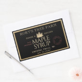 Ahornsirup Gold und schwarzer Ahorn Rechteckiger Aufkleber (Umschlag)