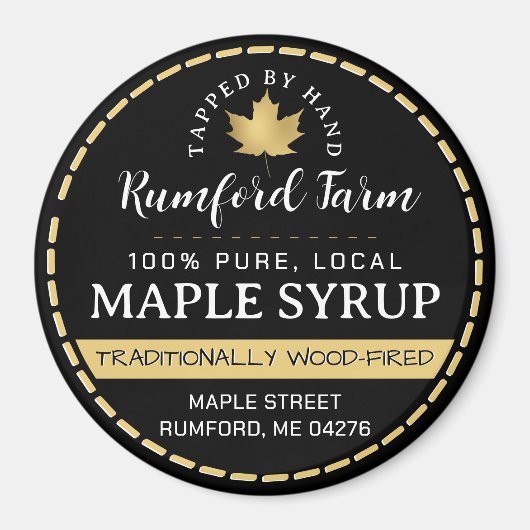 Ahornsirup-Goldleaf für den Bauernmarkt Magnet (Vorne)