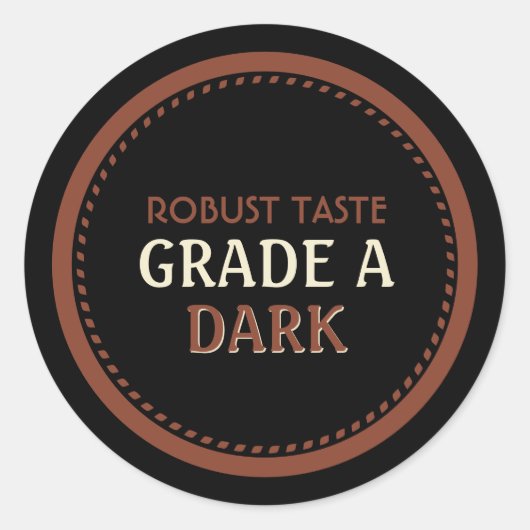 Ahornsirup-Grading-Etikett Schwarzes Gold Runder Aufkleber (Vorderseite)