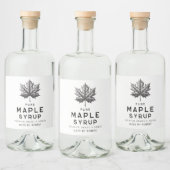 Ahornsirup hausgemachte Rezepte Alkoholflaschenetikett (Flaschen)