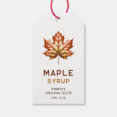 Ahornsirup hausgemachte Rezepte Geschenkanhänger (Vorderseite)