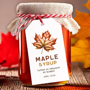Ahornsirup hausgemachte Rezepte mit Blätter Geschenkanhänger